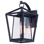Maxim Lighting - Artisan 1-Light Outdoor Sconce - This frame inside a frame design is the perfect update to this classically inspired outdoor lantern. Durable stainless steel construction is finished in Black and supports an inner frame of Clear panels of glass for a crisp and clean appearance.