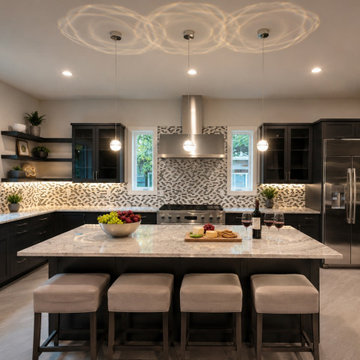 Modern Redmond Custom Kitchen - Multi Backsplash