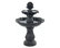 Sunnydaze 2-Tier Outdoor Water Fountain, Solar-on-Demand, Black, 35"