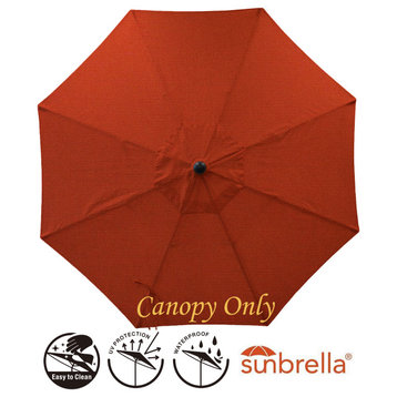 9' Round Universal Sunbrella Replacement Canopy, Terracotta