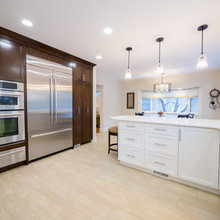 light tile with white cabinet