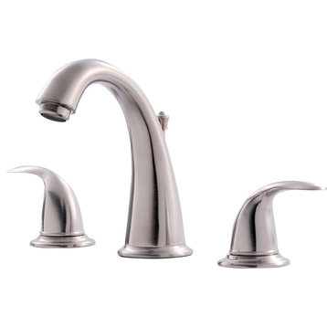 Ultra Faucets Brushed Nickel Two Handle Lavatory Widespread Faucet