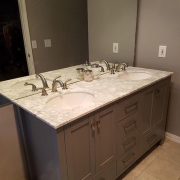 Bathroom Vanity and Walk In Shower