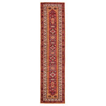 Jaipur Living - Jaipur Living Kyrie Hand-Knotted Floral Red Rug, 3'x12' - Inspired by traditional Turkish designs, the Coredora collection boasts vibrant hues and a stunning hand-knotted quality. The Kyrie rug showcases a floral medallion motif in vivid hues of red, ocher, pink, cream, and light blue. Crafted of soft yet durable wool, this runner is comfortable underfoot and perfect for hallways or bedside spaces.