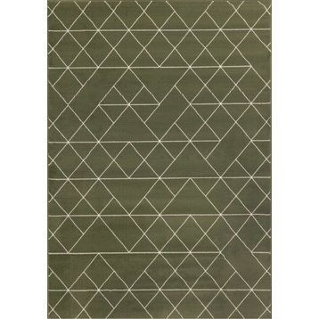 Florence Collection Abstract Triangles Area Rug, 4'7"x6'7"