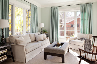 Elegant living room photo in Denver