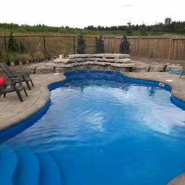 Fiberglass Pool and waterfall Alliston, ON