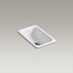 KOHLER White Iron/tones&reg; 12" X 18-3/4" X 6-1/4" Top-mount/under-mount Sink - Bar Sinks