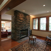 Fireplace living room/dining