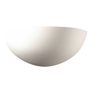 Justice Design Ambiance Small Quarter Sphere Wall Sconce, Bisque, Incandescent