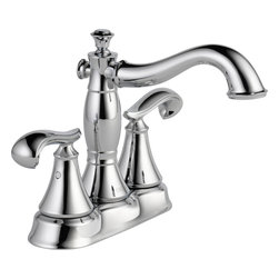 Delta Cassidy Two Handle Centerset Lavatory w/ Metal Pop-Up - Bathroom Sink Faucets