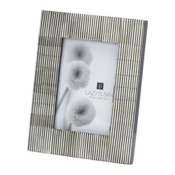 Pin Stripe Bone 1-Opening 4 in. x 6 in. Natural Bone Picture Frame - Picture Frames
