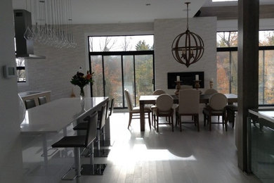 Contemporary dining room in Montreal.