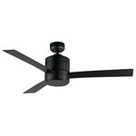 Maxim Lighting International - Tanker 52" Black Outdoor Black Fan, Black - Clean and contemporary, the Tanker ceiling fan is damp rated so whether it is a covered outdoor living space or any room indoor this sleek fan suits the application. Ditch the fan rod and convert to a hugger. Several lengths of extension rods allow you to use this fan no matter the ceiling height.  Available in 2 different finishes: Satin Nickel, and matte Black.