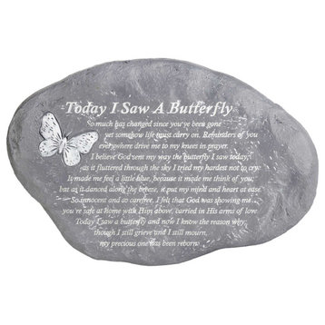 Garden Stone, Saw A Butterfly, 9.5"