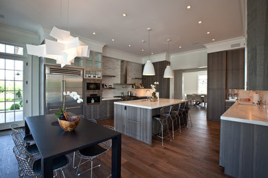 Inspiration for a contemporary kitchen remodel in New York