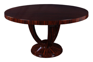 Свежая идея для дизайна: столовая в стиле неоклассика (современная классика) - отличное фото интерьера