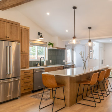 Warm, Earthy Main Level Remodel w/ Natural Wood and Stone Features