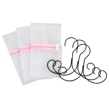 Lingerie Care Kit, 3 Mesh Bags and 3 Hangers