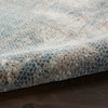 Nourison Rustic Textures 7'10" Round Light Grey/Blue Modern Indoor Area Rug