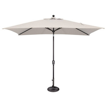 Simply Shade Catalina 120" Octagon Push Button Tilt Umbrella in Black/Natural