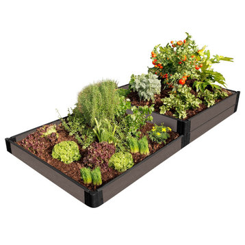 Weathered Wood Raised Garden Bed Terraced 4' x 8' x 11� � 1� profile