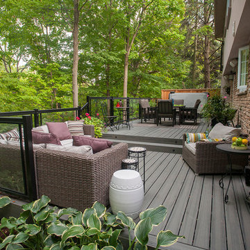 Some custom decks built by Hickory Dickory Decks using Armadillo decking.