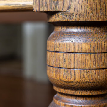 French-Style White Oak Kitchen Island