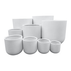 StoneLite GRC Tub Planter in Australian Dulux White on White. - Outdoor Pots And Planters