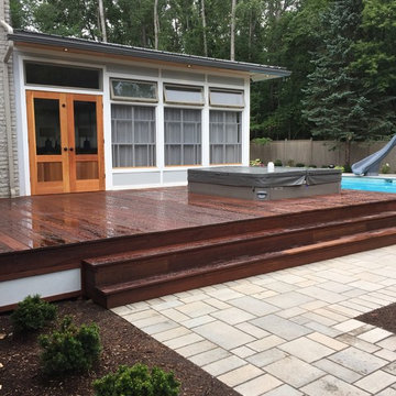 Freshly oiled IPE decking