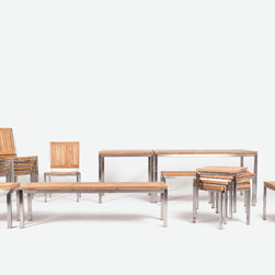 Wintons Teak Stainless Steel Family - Patio Furniture And Outdoor Furniture