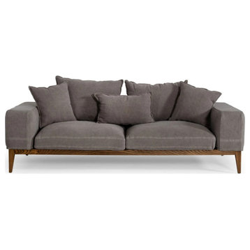 Neil Modern Gray Fabric Sofa