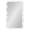Hatherleigh Scallop Wood Wall Mirror, White 23.5x38