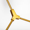 Desousa II Brass-Toned Metal Multi-Arm Three Light Chandelier