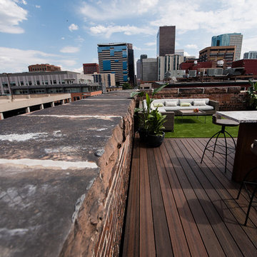 Denver Rooftop Deck -- Envision Distinction Rustic Walnut composite decking