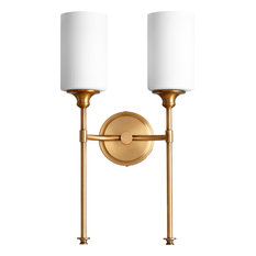 Quorum 5309-2-80 Celeste Wall Sconce 11" Aged Brass 2-Light