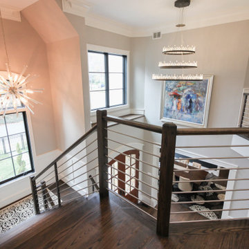 Project #72 | Modern Staircase with Horizontal Steel Rod Railing