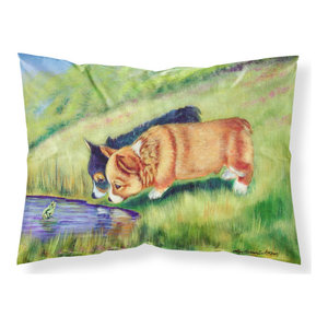 Pembroke Corgi At The Cottage Moisture Wicking Fabric Standard Pillowcase Traditional Pillowcases And Shams By The Store