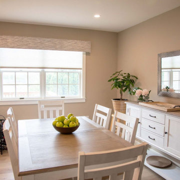 White and Taupe First Floor Remodel