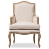 Nivernais Wood Traditional French Accent Chair