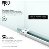 VIGO 48"x74" Elan Adjustable Frameless Sliding Shower Door, Chrome