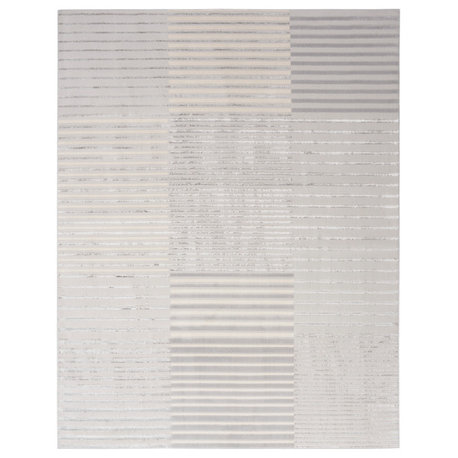 Nourison Splash 7'10" x 9'10" Silver Grey Modern Indoor Rug