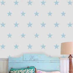 Repeat star pattern nursery stencil - Wall Stencils