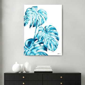 'Monstera Trio' Wrapped Canvas Wall Art