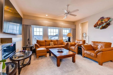 Elegant living room photo in Denver