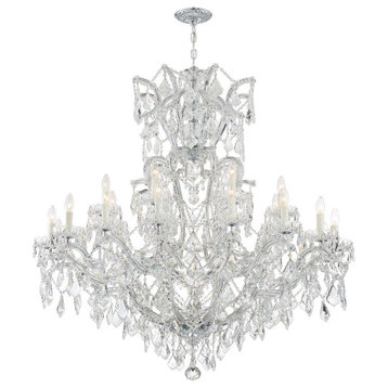 Crystorama 4424-CH-CL-MWP 25 Light Chandelier in Polished Chrome
