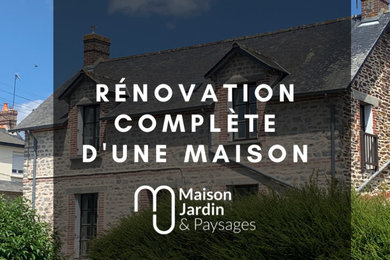 Réalisation d'une façade de maison champêtre.
