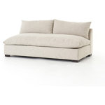 Four Hands - Grant Armless Sofa-74"-Ashby Oatmeal - Welcome to the modern lounging essential. A simplified sectional is upholstered in a soft, stain-resistant fabric in an inviting oatmeal. Performance fabrics are specially created to withstand spills, stains, high traffic and wear, ensuring long-term comfort and unmatched durability.