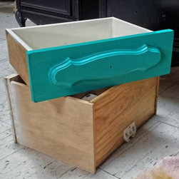 Shabby Chic Turquoise Night Stand - Nightstands And Bedside Tables