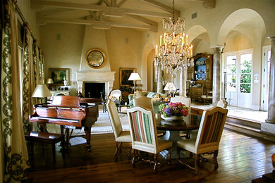 Photo of a mediterranean dining room in Los Angeles.